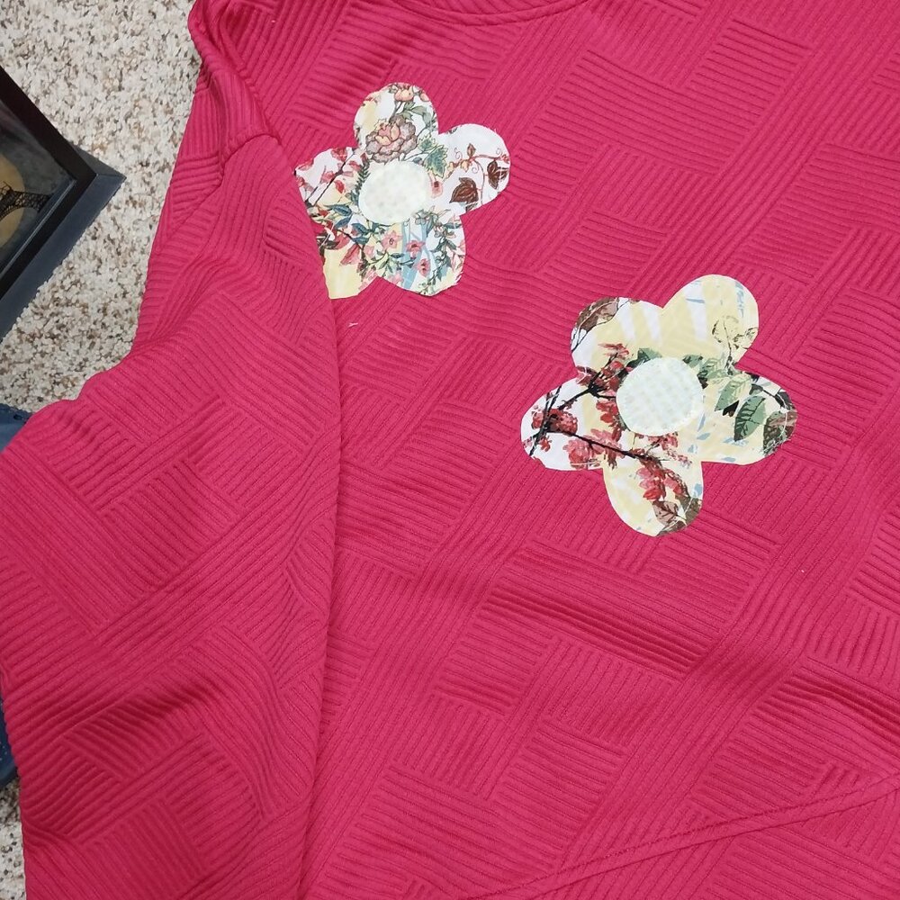 3692 Size XL Double Take Upcycled NWT 2 Piece Thick Quilt Look Lounge Set. - Picture 3 of 11